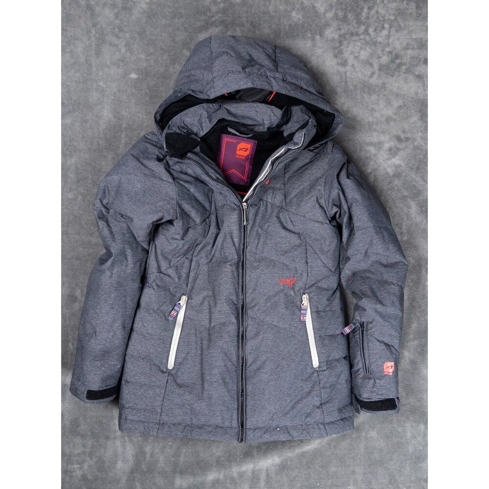 Orage Youth Down Ski Jacket Grey Girls XXL 16 Waterproof Insulated Snow Coat